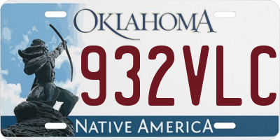 OK license plate 932VLC