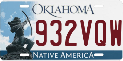 OK license plate 932VQW