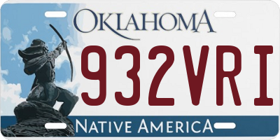 OK license plate 932VRI