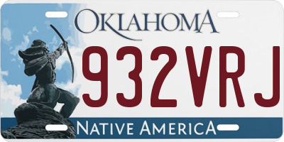 OK license plate 932VRJ