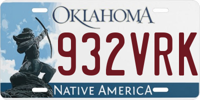 OK license plate 932VRK