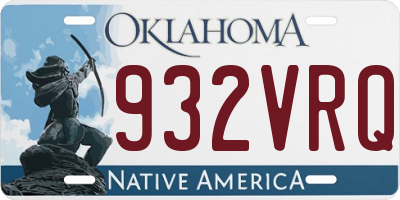 OK license plate 932VRQ
