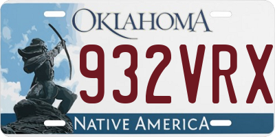 OK license plate 932VRX