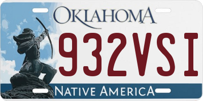 OK license plate 932VSI