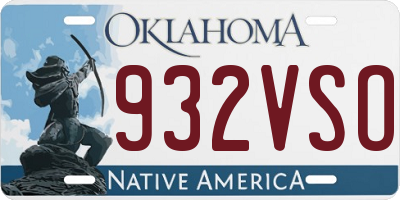 OK license plate 932VSO