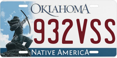 OK license plate 932VSS
