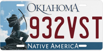 OK license plate 932VST