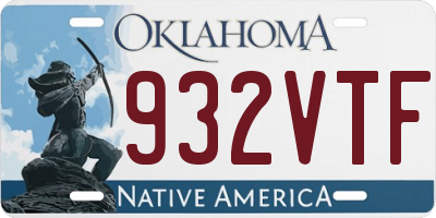 OK license plate 932VTF