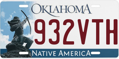OK license plate 932VTH
