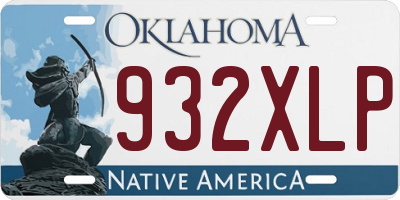 OK license plate 932XLP