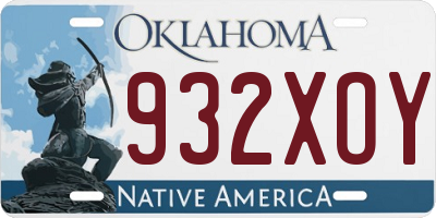 OK license plate 932XOY