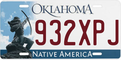 OK license plate 932XPJ