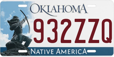 OK license plate 932ZZQ
