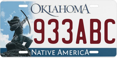 OK license plate 933ABC