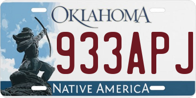 OK license plate 933APJ