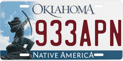 OK license plate 933APN