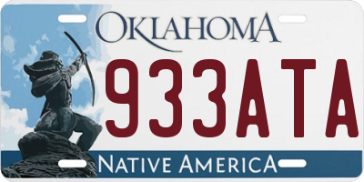 OK license plate 933ATA