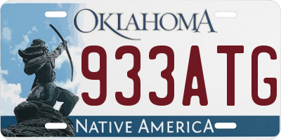 OK license plate 933ATG