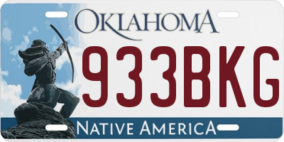 OK license plate 933BKG