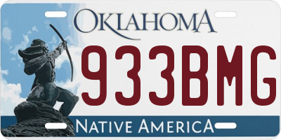 OK license plate 933BMG