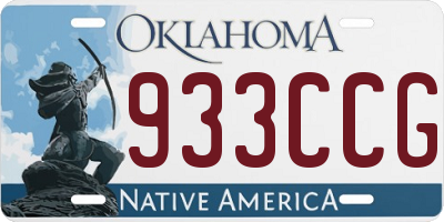 OK license plate 933CCG