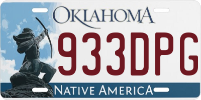 OK license plate 933DPG
