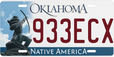 OK license plate 933ECX