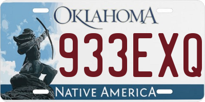 OK license plate 933EXQ