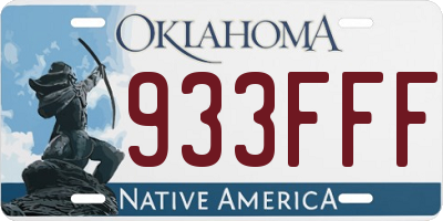 OK license plate 933FFF
