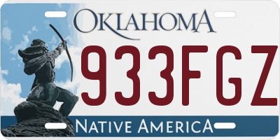 OK license plate 933FGZ