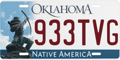 OK license plate 933TVG
