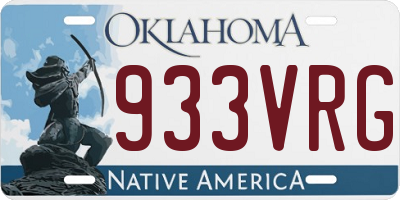 OK license plate 933VRG