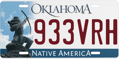 OK license plate 933VRH