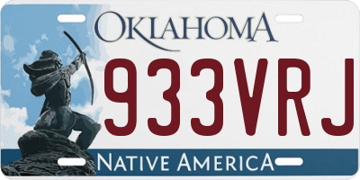 OK license plate 933VRJ