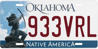 OK license plate 933VRL