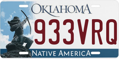 OK license plate 933VRQ