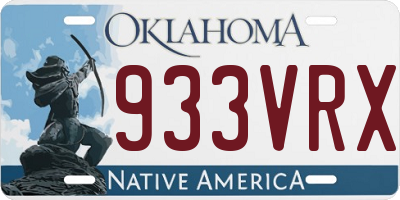 OK license plate 933VRX