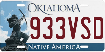 OK license plate 933VSD