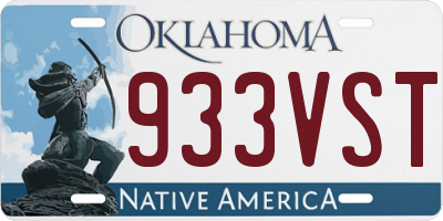 OK license plate 933VST