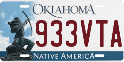 OK license plate 933VTA