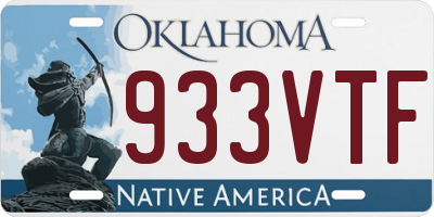 OK license plate 933VTF