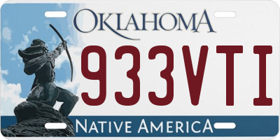 OK license plate 933VTI