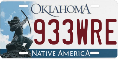 OK license plate 933WRE