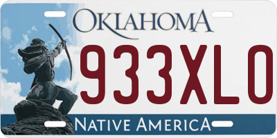 OK license plate 933XLO