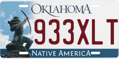 OK license plate 933XLT