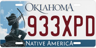 OK license plate 933XPD