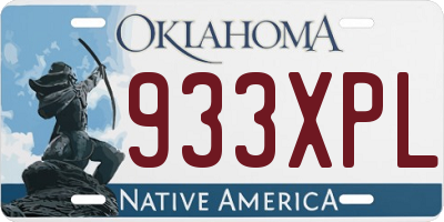 OK license plate 933XPL
