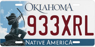 OK license plate 933XRL