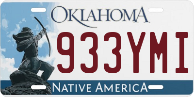 OK license plate 933YMI