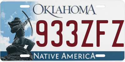 OK license plate 933ZFZ